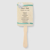 Sand Dollar Beach Hochzeitsprogramm Fans Fächer (Vorderseite)