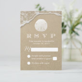 Sand-Dollar-Beach-Hochzeitsreaktion UAWG RSVP Karte (Stehend Vorderseite)