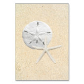 Sand Dollar Beach Hochzeitstisch Platzkarte Tischnummer (Rückseite)