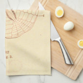 Sand Dollar Beach Illustration Geschirrtuch (Viertel Falte)