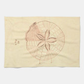 Sand Dollar Beach Illustration Geschirrtuch (Horizontal)