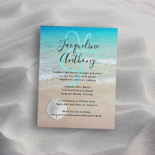 Sand Dollar Beach Magnetic Wedding Einladung