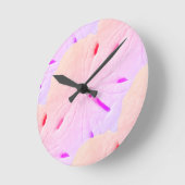 Sand Dollar Beach Pink Lila Ombre Art Abstrakt Runde Wanduhr (Winkel)