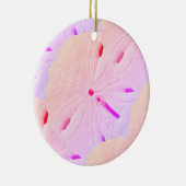 Sand Dollar Beach Pink Lila Ombre Artistic 2020 Keramik Ornament (Rechts)