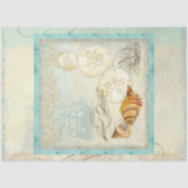 Sand Dollar Beach Seashells Art Seidenpapier (Vorderseite)