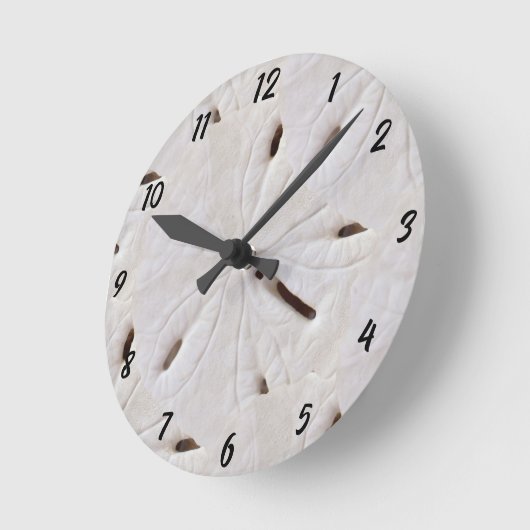 Sand Dollar Beach Seashells Muschel Beach Deco Runde Wanduhr (Winkel)
