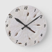 Sand Dollar Beach Seashells Muschel Beach Deco Runde Wanduhr (Vorderseite)