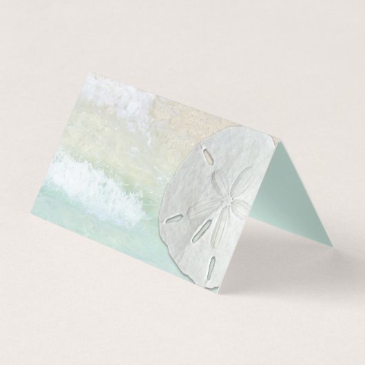 Sand-Dollar-Beach-Waves gezaubert leere Platzkarte (Vorderseite)