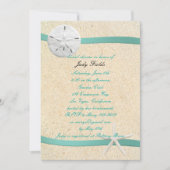 Sand Dollar Beach Wedding Bridal Dusche Einladung (Vorderseite)