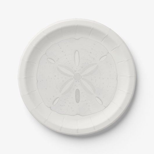 Sand Dollar Beach Wedding Cake Plates Pappteller (Vorderseite)