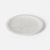 Sand Dollar Beach Wedding Cake Plates Pappteller (Schrägansicht)