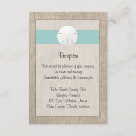 Sand Dollar Beach Wedding Empfang Card Begleitkarte