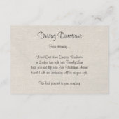 Sand Dollar Beach Wedding Empfang Card Coral Begleitkarte (Rückseite)