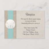 Sand Dollar Beach Wedding Empfang Einladung Auto (Vorderseite)