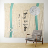 Sand Dollar Beach Wedding Foto Hintergrund Wandteppich (Beispiel (Horizontal))