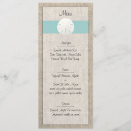 Sand Dollar Beach Wedding Menu Menükarte