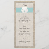 Sand Dollar Beach Wedding Menu Menükarte (Vorderseite)