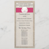 Sand Dollar Beach Wedding Program - Wassermelone Programm (Vorderseite)