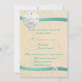 Sand Dollar Beach Wedding Response Card Einladung