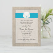 Sand Dollar Beach Weditation - Malibu Einladung (Stehend Vorderseite)