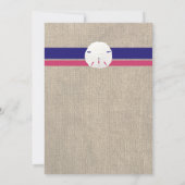 Sand Dollar Beach Weditation - 'Melon Navy Einladung (Rückseite)