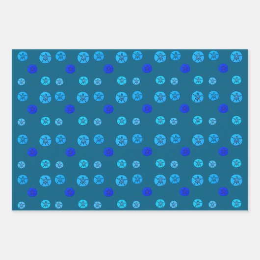 Sand Dollar Blue Geschenkpapier Set (Vorderseite)