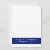 Sand Dollar Blue Wedding Einladung (Rückseite)