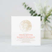 Sand Dollar Bridal Dusche Einladungen (Stehend Vorderseite)