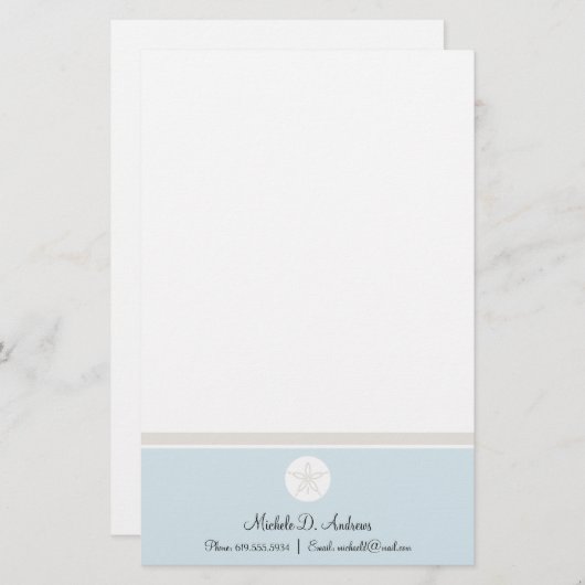 Sand-Dollar Briefpapier (Vorne/Hinten)