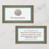 Sand Dollar & Burlap Abend Event Ticket Einladung (Vorne/Hinten)