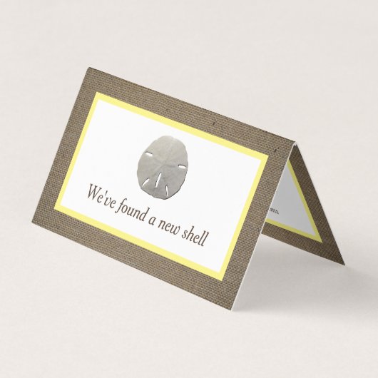 Sand Dollar & Burlap Änderung der Adresskarte Visitenkarten (Vorderseite)