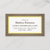 Sand Dollar & Burlap Bachelor Party Ticket Einladu (Rückseite)