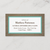 Sand Dollar & Burlap Bachelor Party Ticket Einladu (Rückseite)