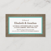 Sand Dollar & Burlap Engagement Party Ticket (Rückseite)