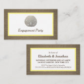 Sand Dollar & Burlap Engagement Party Ticket (Vorne/Hinten)