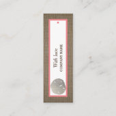 Sand Dollar & Burlap-Geschenk-Tag Mini Visitenkarte (Vorderseite)