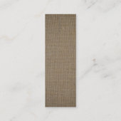 Sand Dollar & Burlap-Geschenk-Tag Mini Visitenkarte (Rückseite)