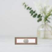 Sand Dollar & Burlap Lesezeichen Card Mini Visitenkarte (Stehend Vorderseite)