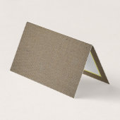 Sand Dollar & Burlap Logo/Foto Dankeschön Karte (Rückseite)