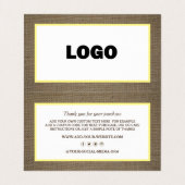 Sand Dollar & Burlap Logo/Foto Dankeschön Karte (Innenseite Aufgefaltet)