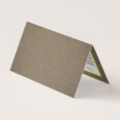 Sand Dollar & Burlap Menü Auswahlkarte (Rückseite)