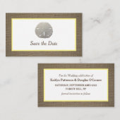 Sand Dollar & Burlap Save the Date Card Visitenkarte (Vorne/Hinten)