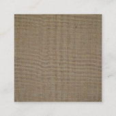 Sand Dollar & Burlap Schmuckkarte Quadratische Visitenkarte (Rückseite)