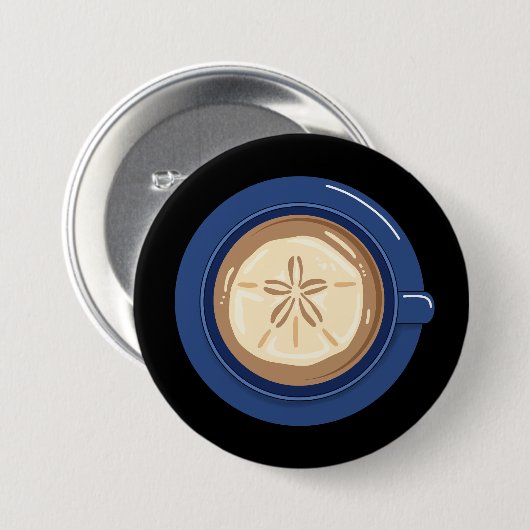 Sand-Dollar-Caffè Latte Button (Vorne & Hinten)