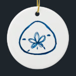 Sand Dollar Coastal Ornament Decoration<br><div class="desc">A sand dollar ornament great for hanging in a sunny window to add to your coastal decor on your Christmas tree!</div>