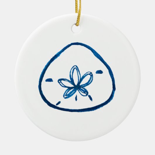 Sand Dollar Coastal Ornament Decoration (Vorne)
