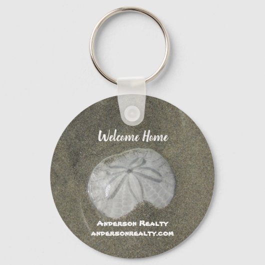 Sand Dollar Coastal Zuhause Sales Real Anwesen Schlüsselanhänger (Vorderseite)