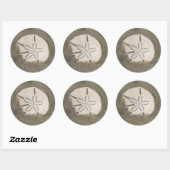 Sand Dollar (Echinarachnius parma) Runder Aufkleber (Blatt)