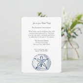 Sand-Dollar-Einladung Einladung (Stehend Vorderseite)