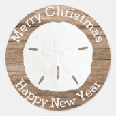 Sand Dollar Frohe Weihnachten Umschlag Aufkleber (Vorderseite)